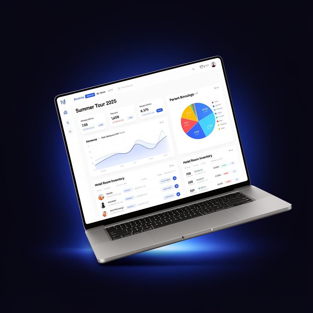 Roomblock dashboard showing tour bookings and inventory
